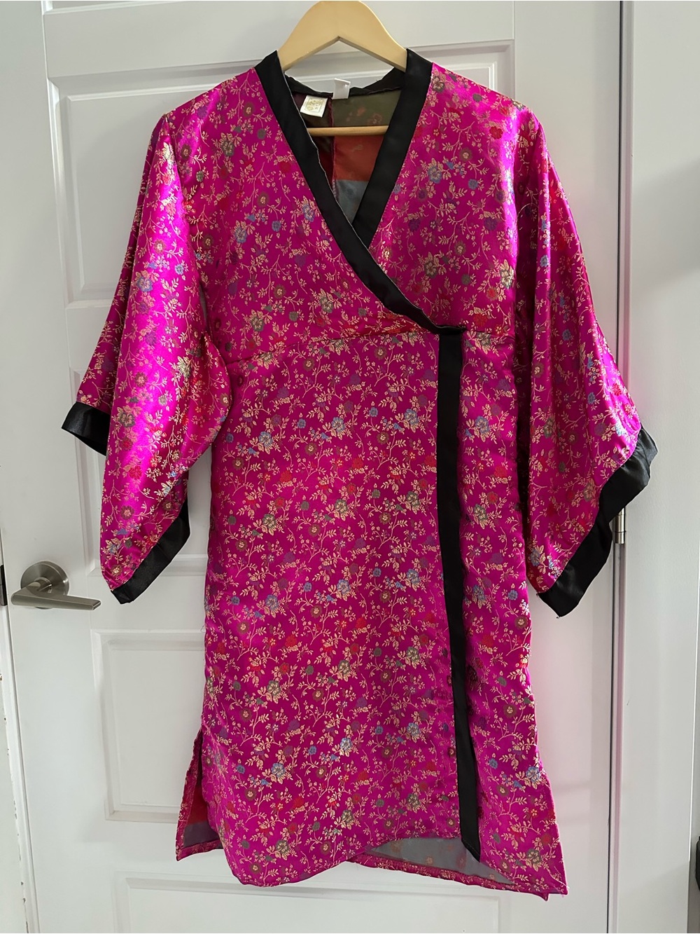 🌸 Satin Brocade Kimono Dress / Cover-Up 🌸 - Size S
